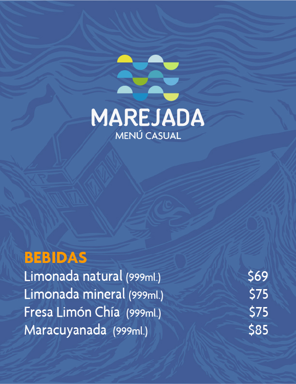 Marejada menu bebidas