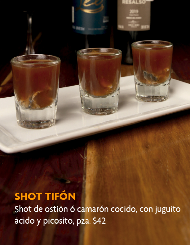 Marejada menu shot tifón