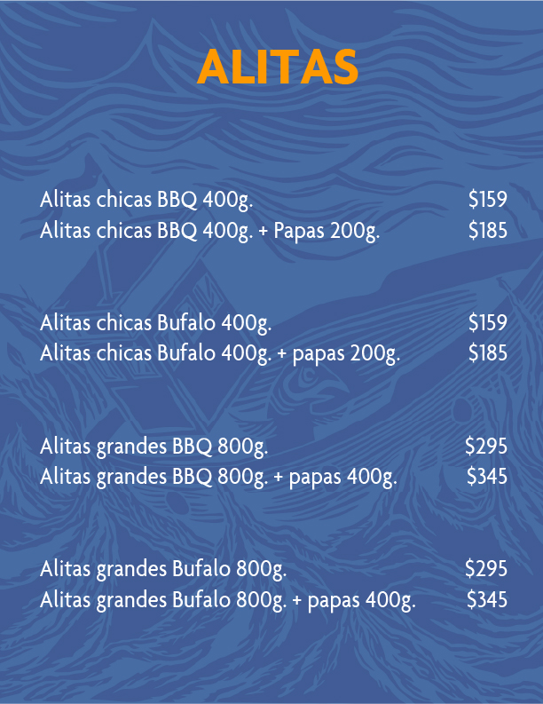 Marejada menu alitas