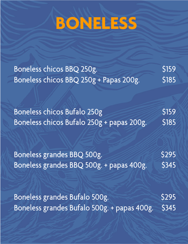 Marejada menu boneless