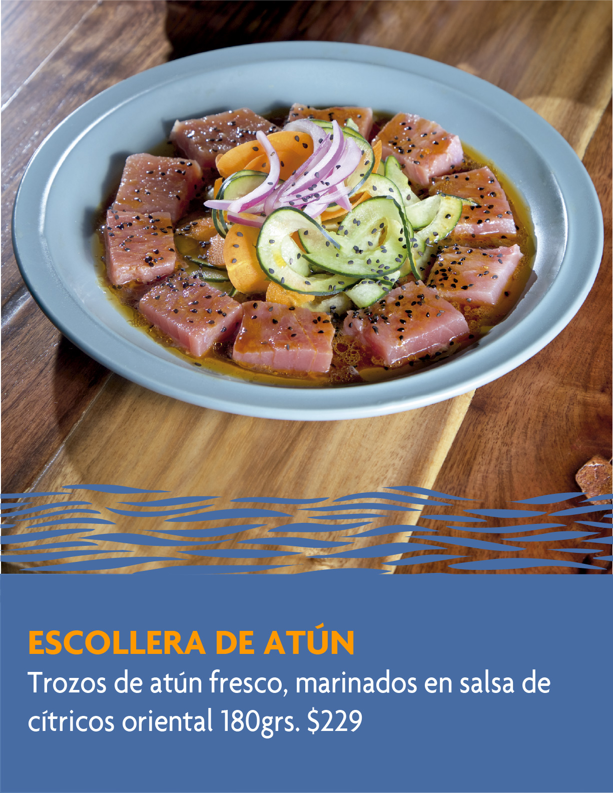 Marejada menu escollera de atún