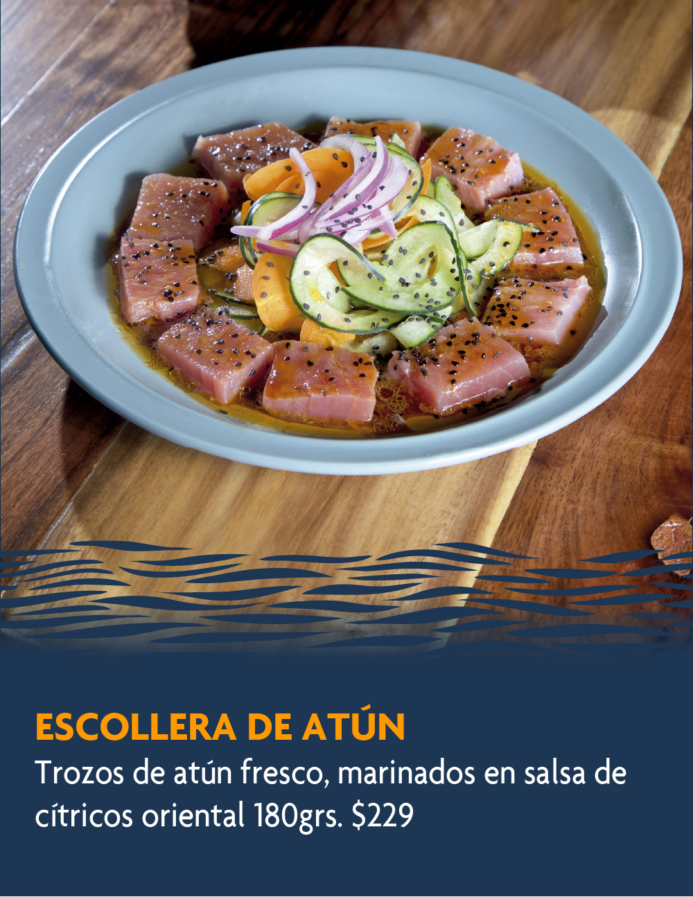Marejada menu escollera de atún