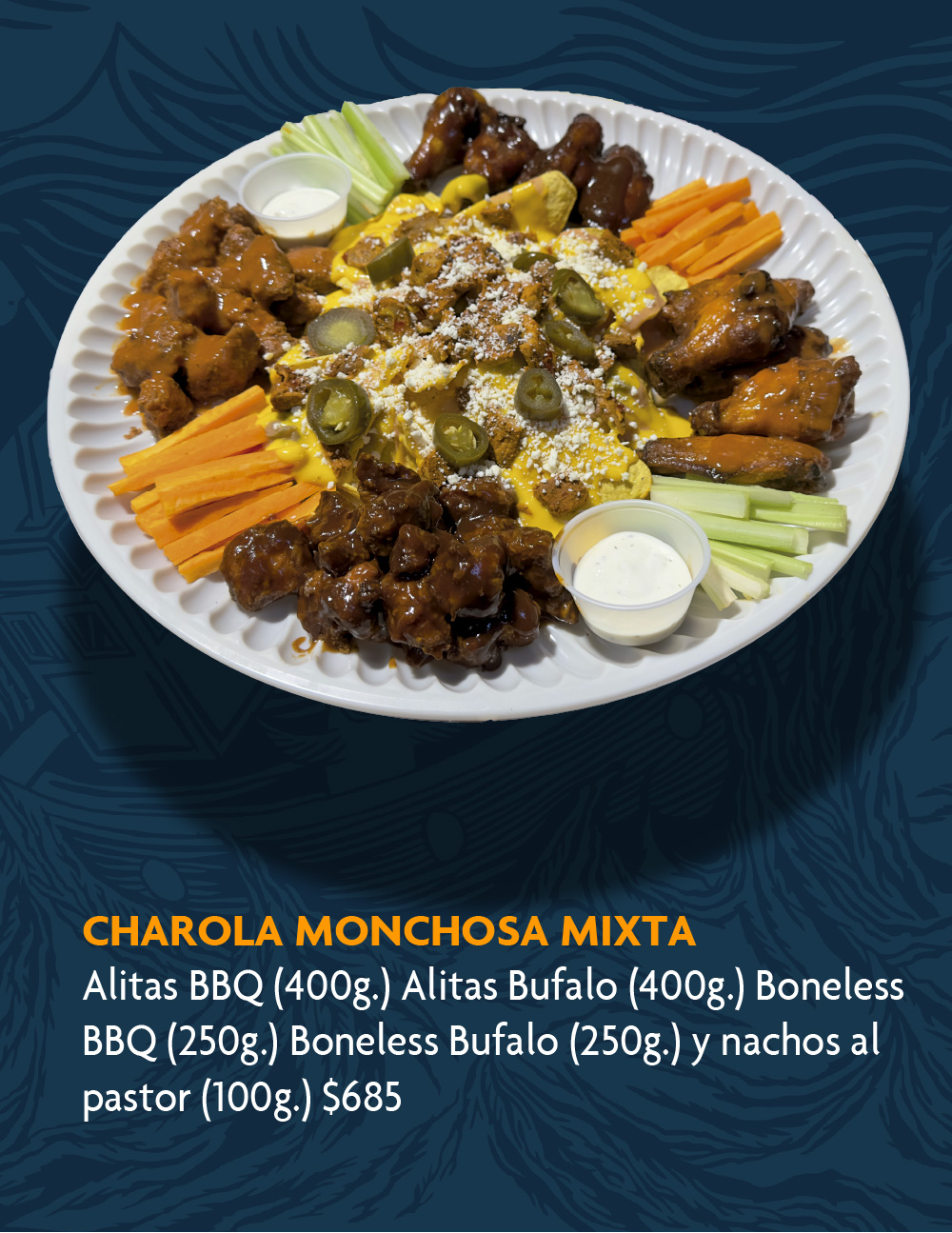 Marejada menu charola monchosa mixta