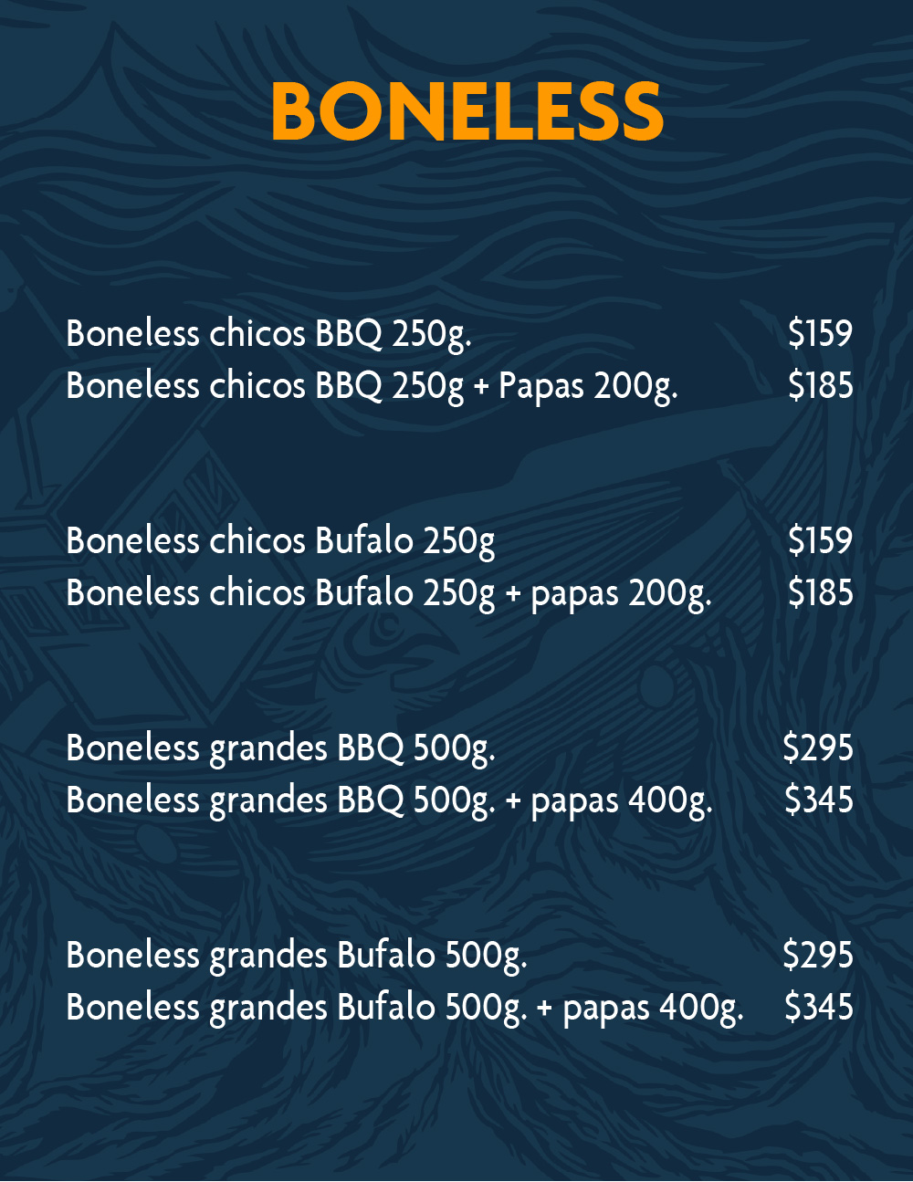 Marejada menu boneless